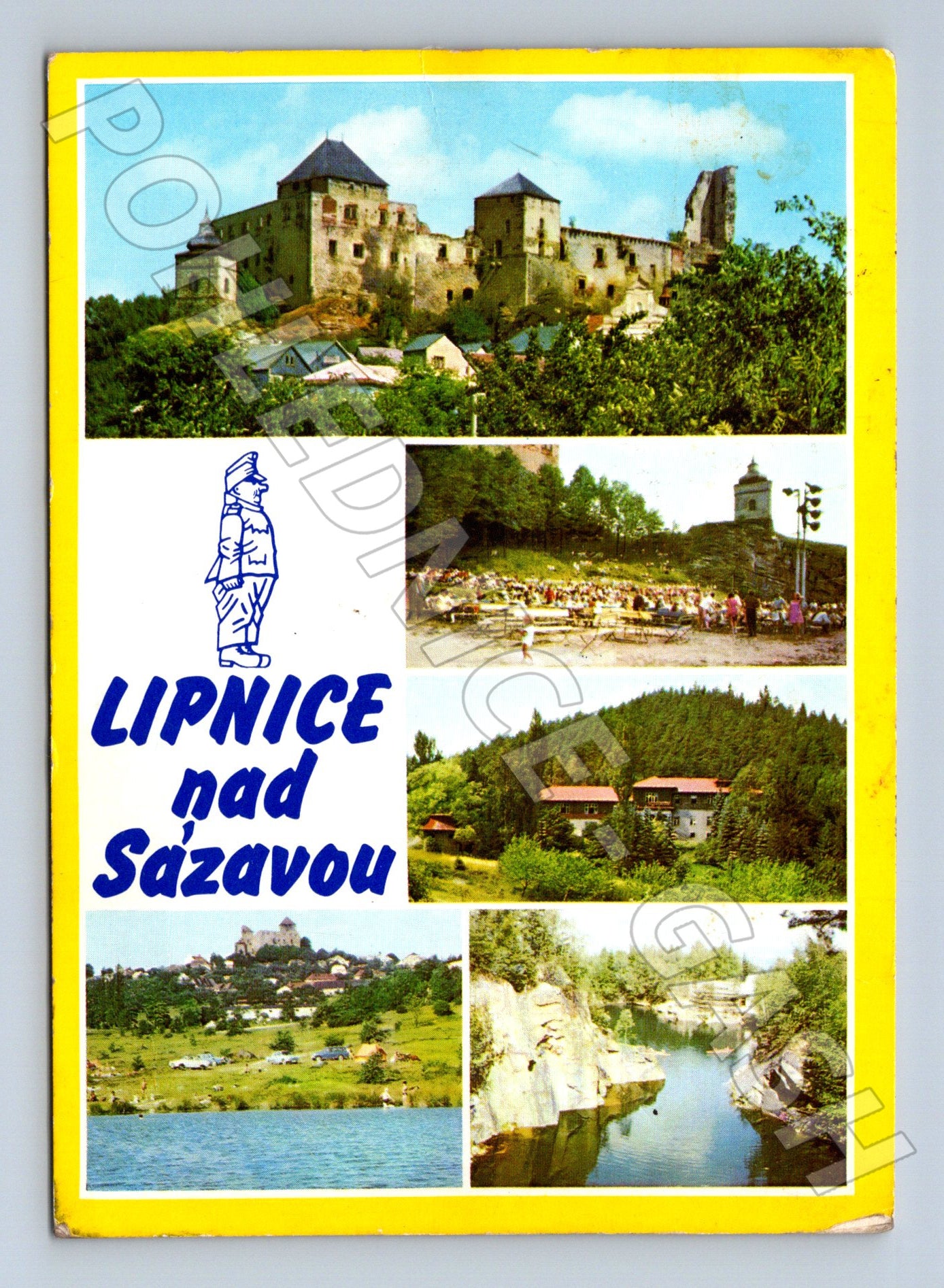 Pohlednice Lipnice nad Sázavou více pohledů 1974 (M22587)