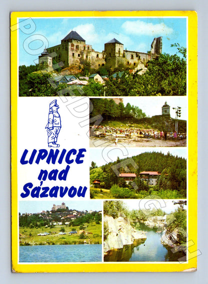 Pohlednice Lipnice nad Sázavou více pohledů 1974 (M22587)