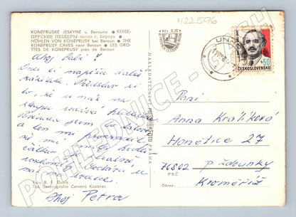 Pohlednice Koněpruské jeskyně 1989 (M22596)