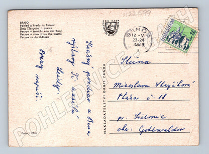 Pohlednice Brno Petrov view z hradu 1988 (M22599)