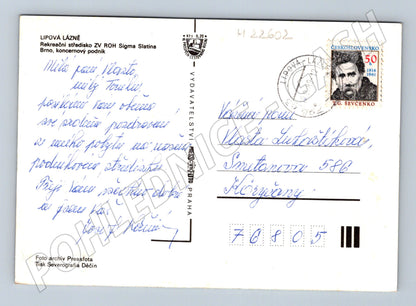 Pohlednice Lipová Lázně různé motivy 1980 (M22602)
