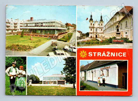 Pohlednice Strážnice s motivy města a folklóru (M22609)