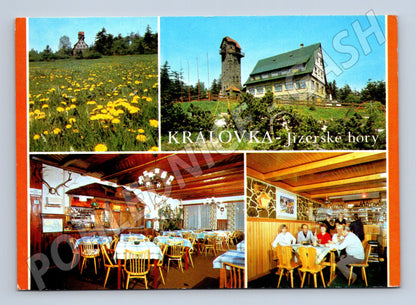Pohlednice Královka Jizerské hory interiér restaurace 1983 (M22611)