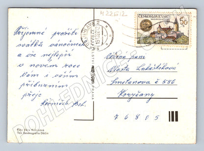 Pohlednice Jihlava zimní město most 1972 (M22612)