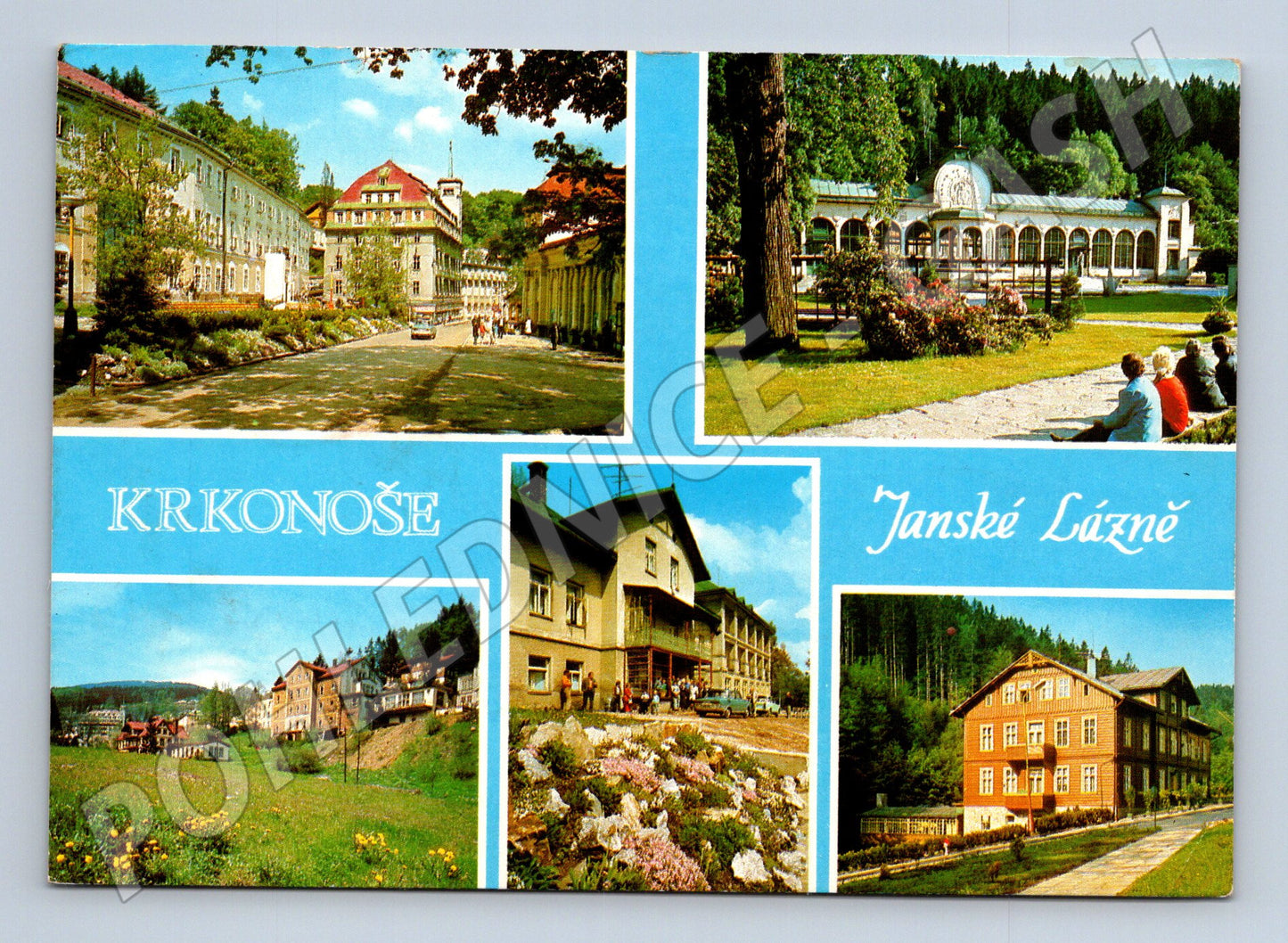 Pohlednice Krkonoše Janské Lázně multi-view 1971 (M22622)