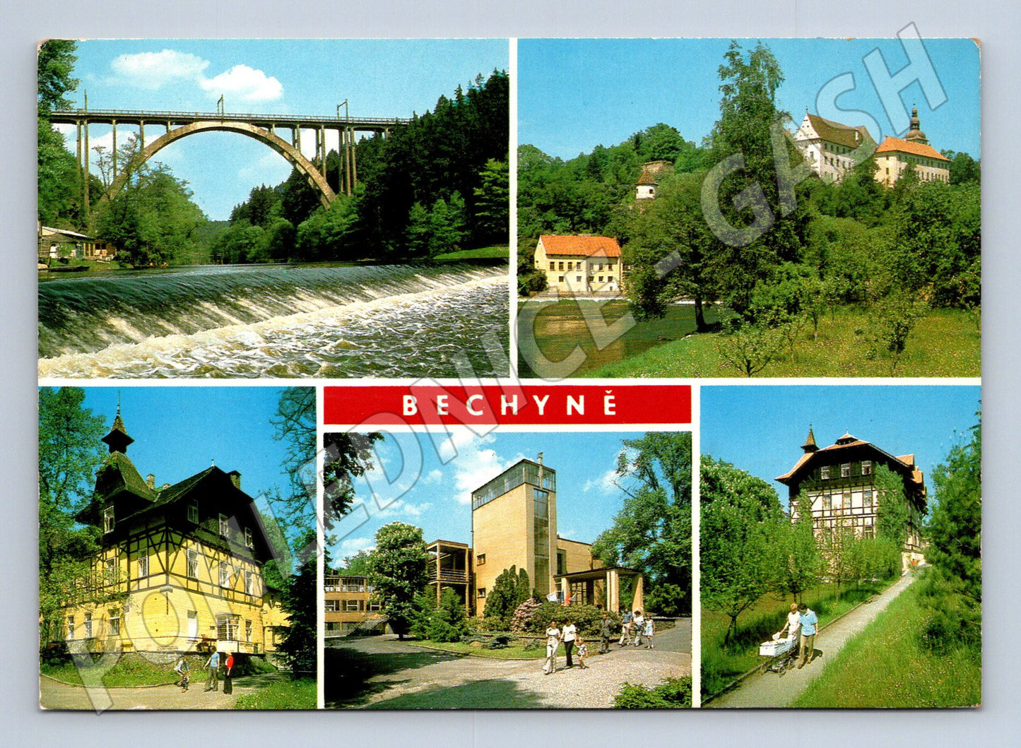 Pohlednice Bechyně různé pohledy (M22624)