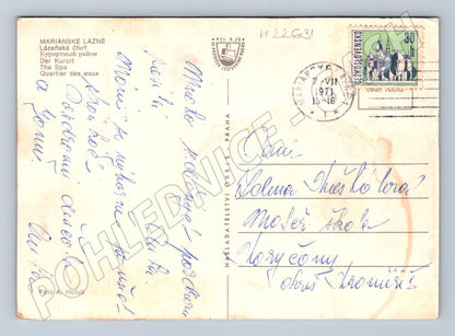 Pohlednice Mariánské Lázně Lázeňská čtvrť 1971 (M22631)