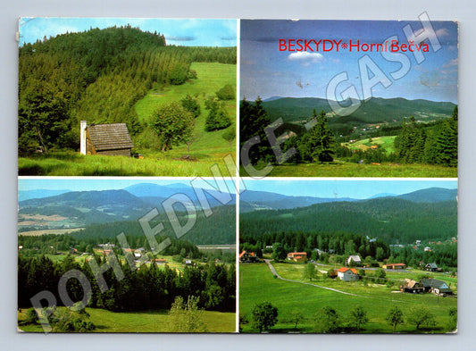 Pohlednice Beskydy Horní Bečva krajina 1980 (M22637)