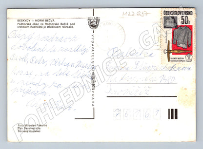Pohlednice Beskydy Horní Bečva krajina 1980 (M22637)