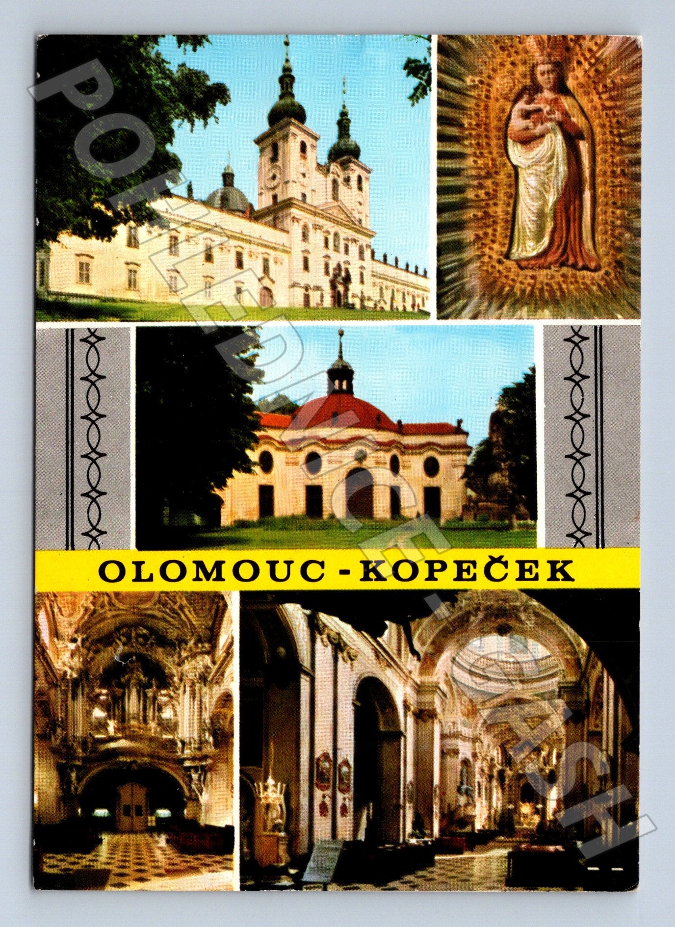 Pohlednice Olomouc-Kopeček bazilika a interiér (M22643)