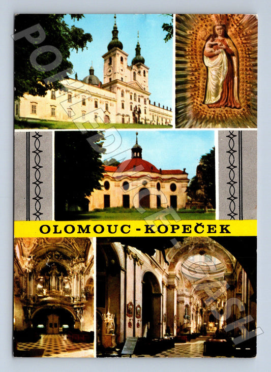 Pohlednice Olomouc-Kopeček bazilika a interiér (M22643)