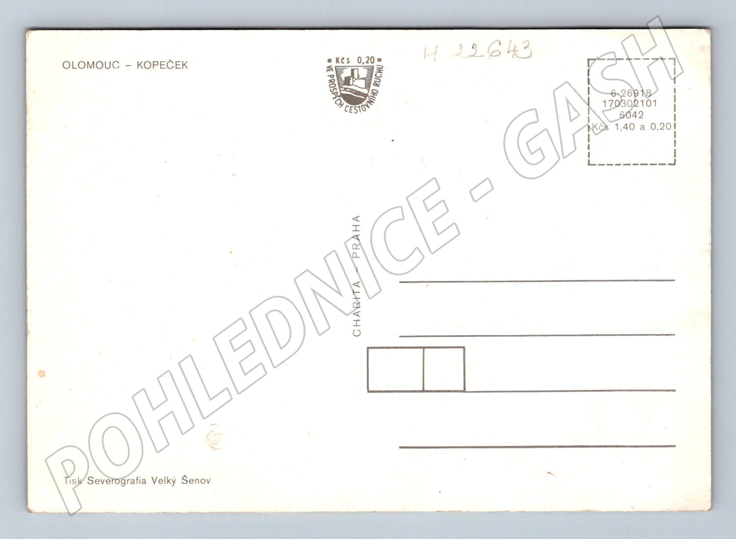 Pohlednice Olomouc-Kopeček bazilika a interiér (M22643)