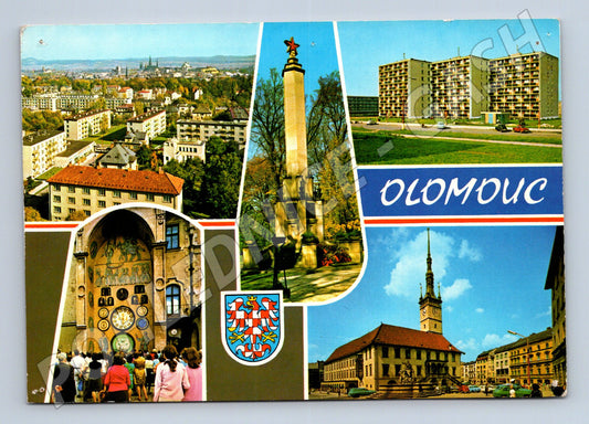 Pohlednice Olomouc koláž záběrů města 1974 (M22647)