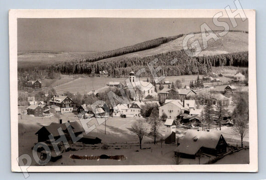 Pohlednice česká vesnice zimní PP 1948 (M2265)