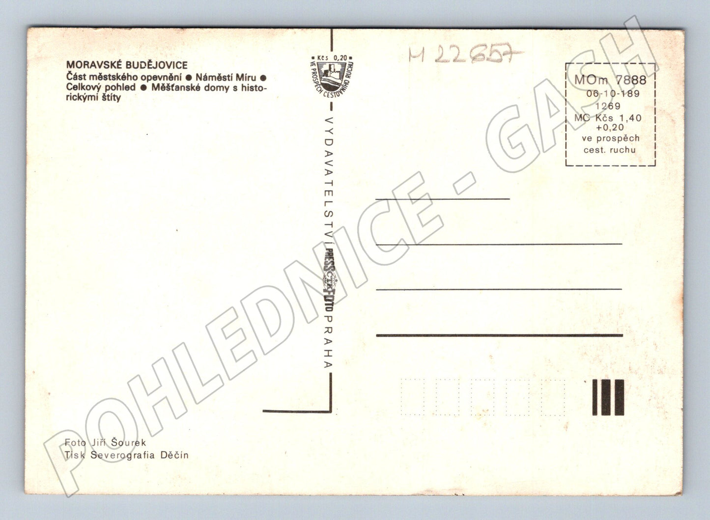 Pohlednice Moravské Budějovice vícepohledová 1989 (M22657)
