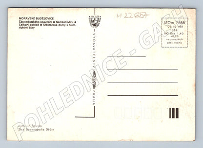 Pohlednice Moravské Budějovice vícepohledová 1989 (M22657)