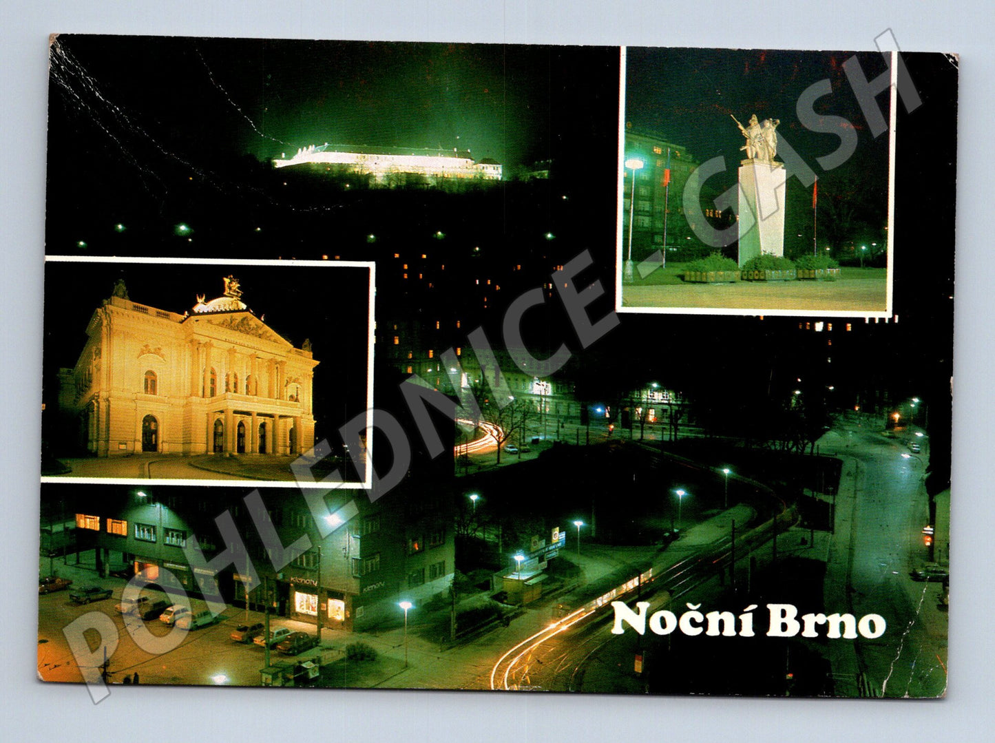 Brno Noční Brno Mendlovo nám. Špilberk Mahenovo divadlo (M22672)