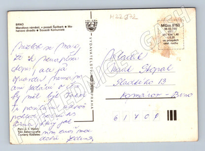 Brno Noční Brno Mendlovo nám. Špilberk Mahenovo divadlo (M22672)