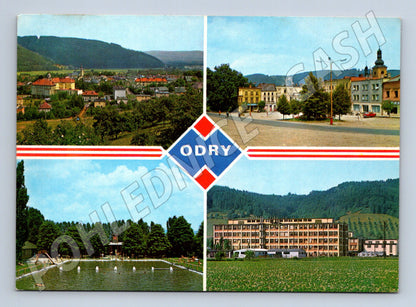 Pohlednice Odry záběry z města a koupaliště 1969 (M22677)