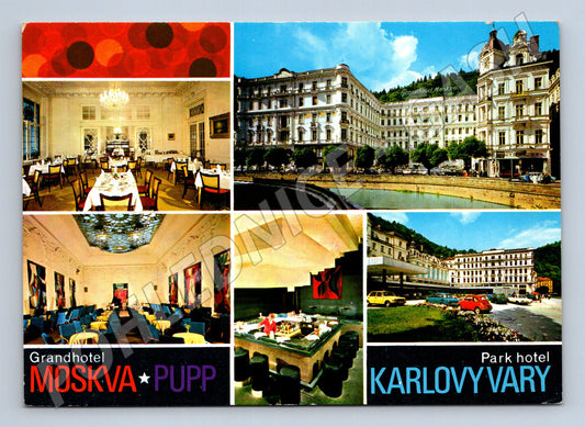 Pohlednice Karlovy Vary Grandhotel Moskva Pupp 1987 (M22683)