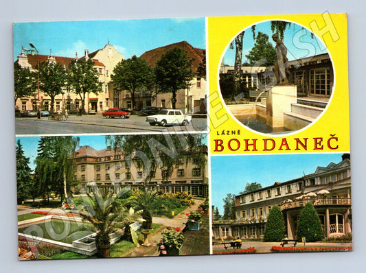 Pohlednice Lázně Bohdaneč koláž záběrů 1970 (M22689)