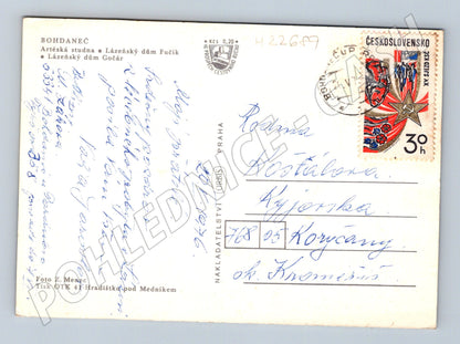 Pohlednice Lázně Bohdaneč koláž záběrů 1970 (M22689)