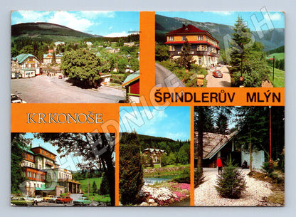 Pohlednice Špindlerův Mlýn Krkonoše koláž 1976 (M22691)