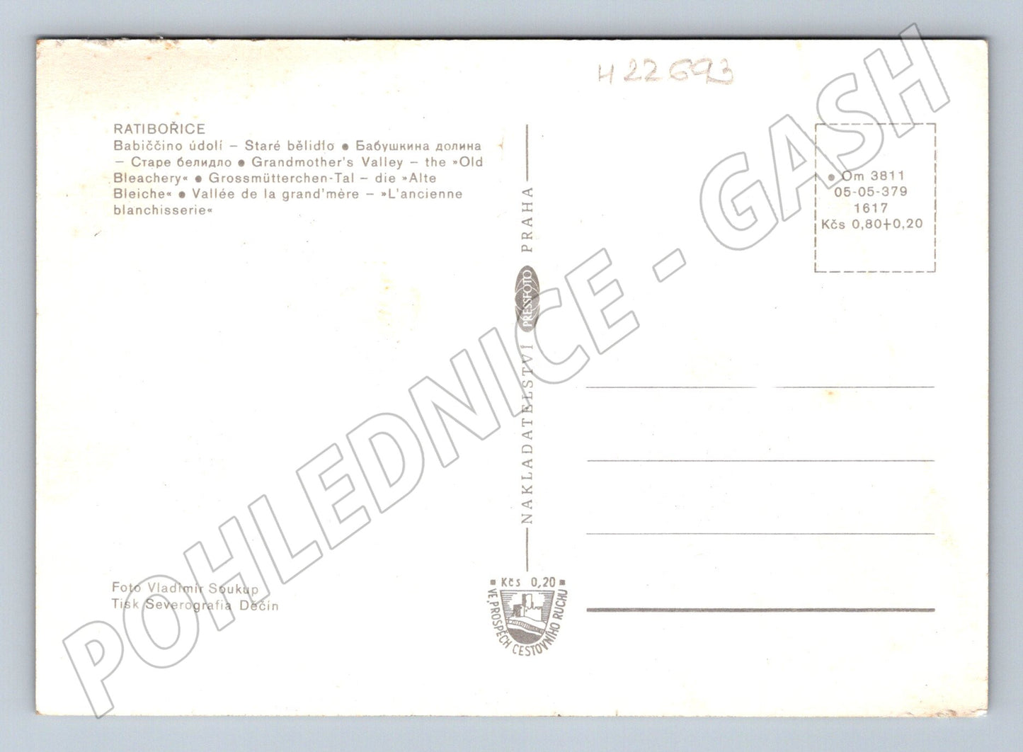 Pohlednice Ratibořice Babiččino údolí Staré bělidlo (M22693)