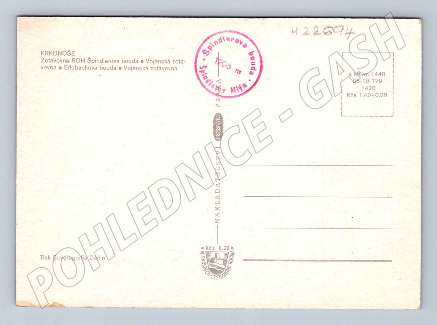 Pohlednice Krkonoše Chaty pod Malým Šišákem (M22694)