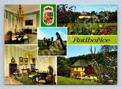 Ratibořice zámek, pomník Babičky, Staré bělidlo 1975 (M22695)