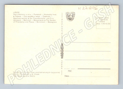 Pohlednice Lidice památník 1954 (M22696)