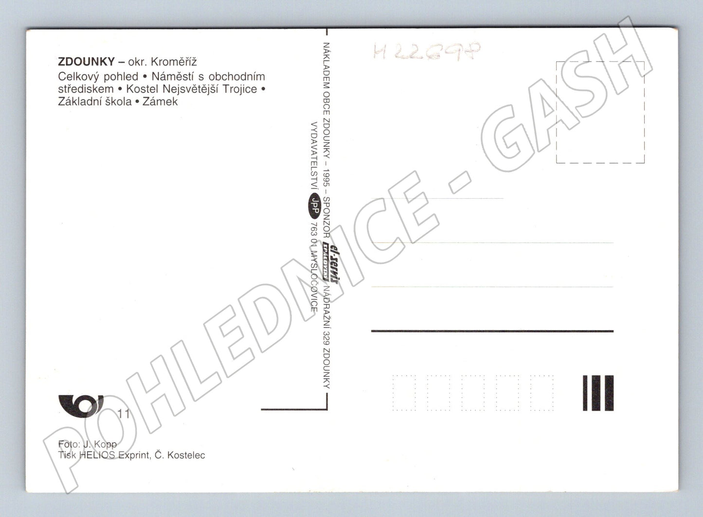 Pohlednice Zdounky více motivů 1995 (M22698)