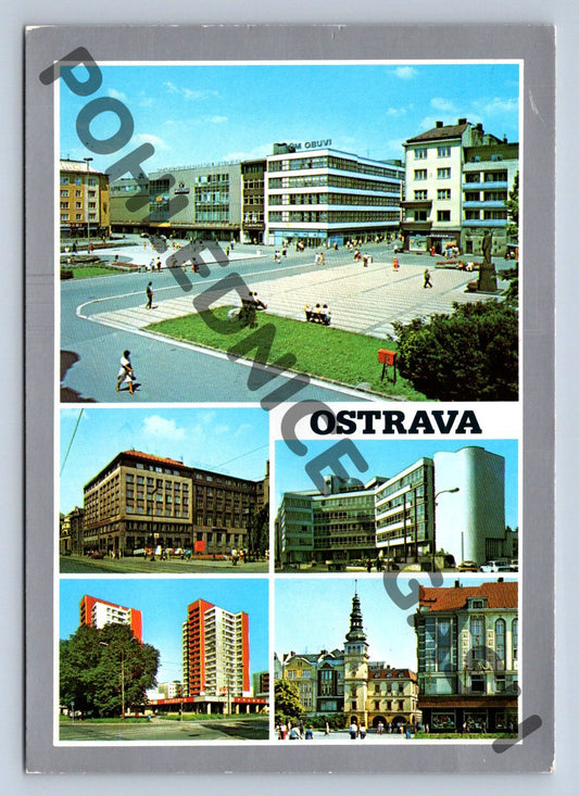 Pohlednice Ostrava – vícezáběrová pohlednice, 1991 (M227)