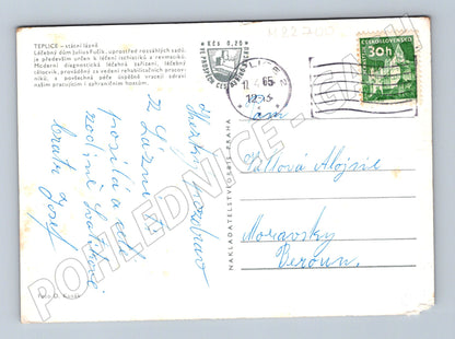 Pohlednice Teplice lázně Julius Fučík 1965 (M22700)