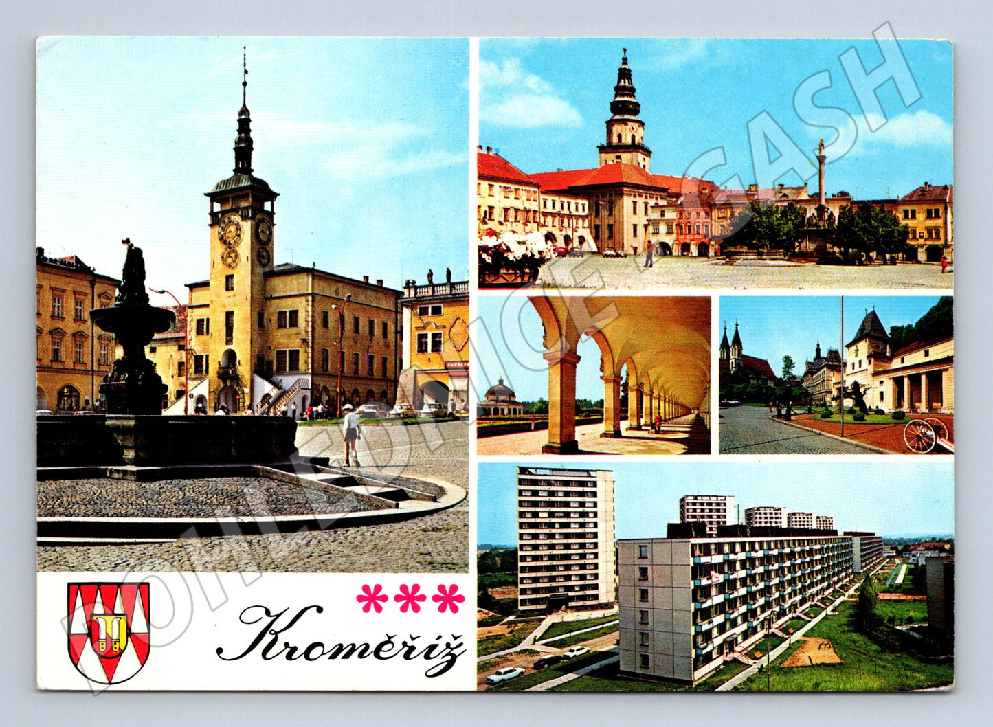 Pohlednice Kroměříž různé pohledy 1948 (M22709)