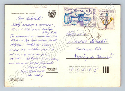 Pohlednice Horažďovice celkový pohled kolem 1970 (M22716)