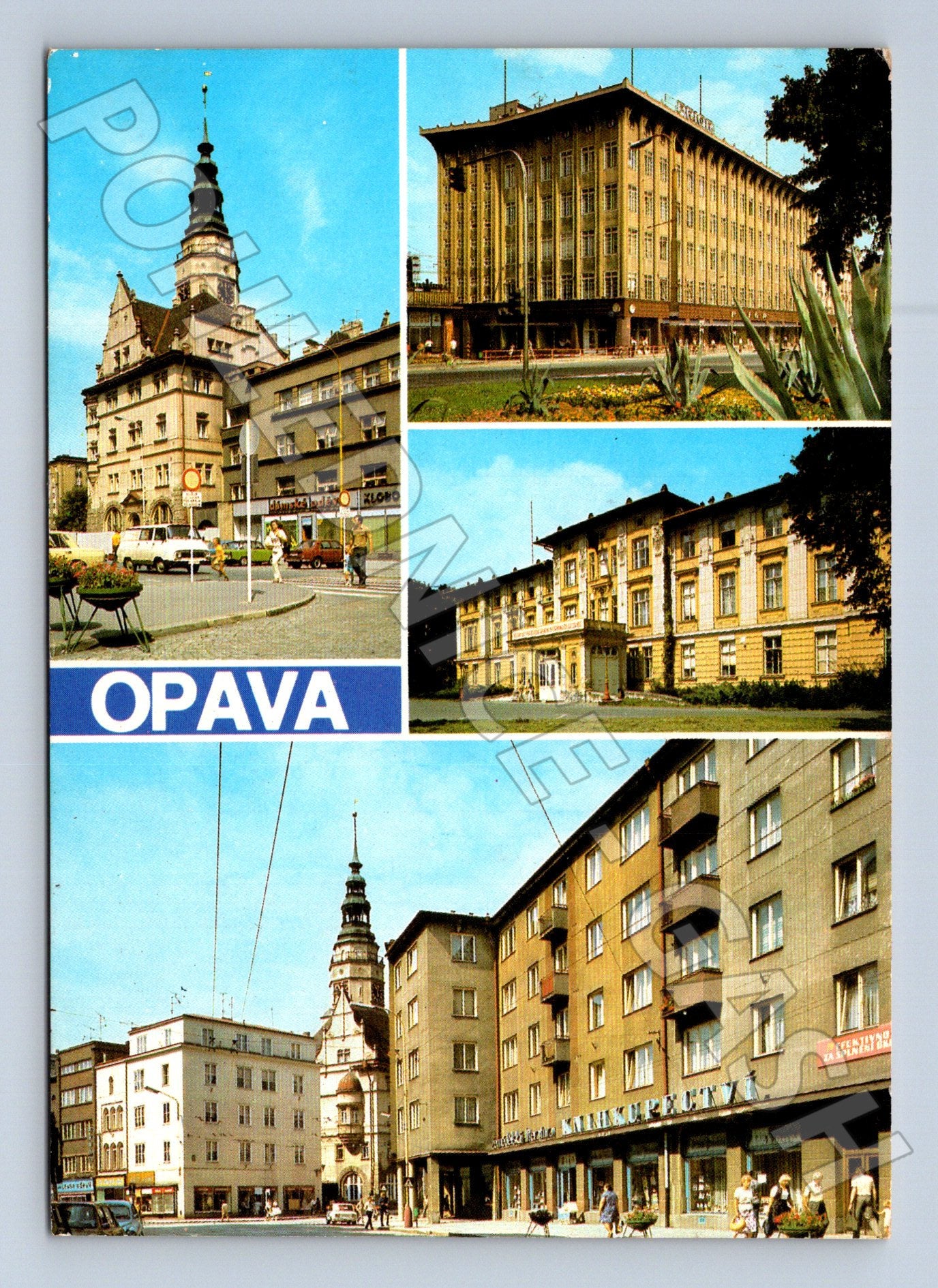 Pohlednice Opava různé budovy 1983 (M22718)