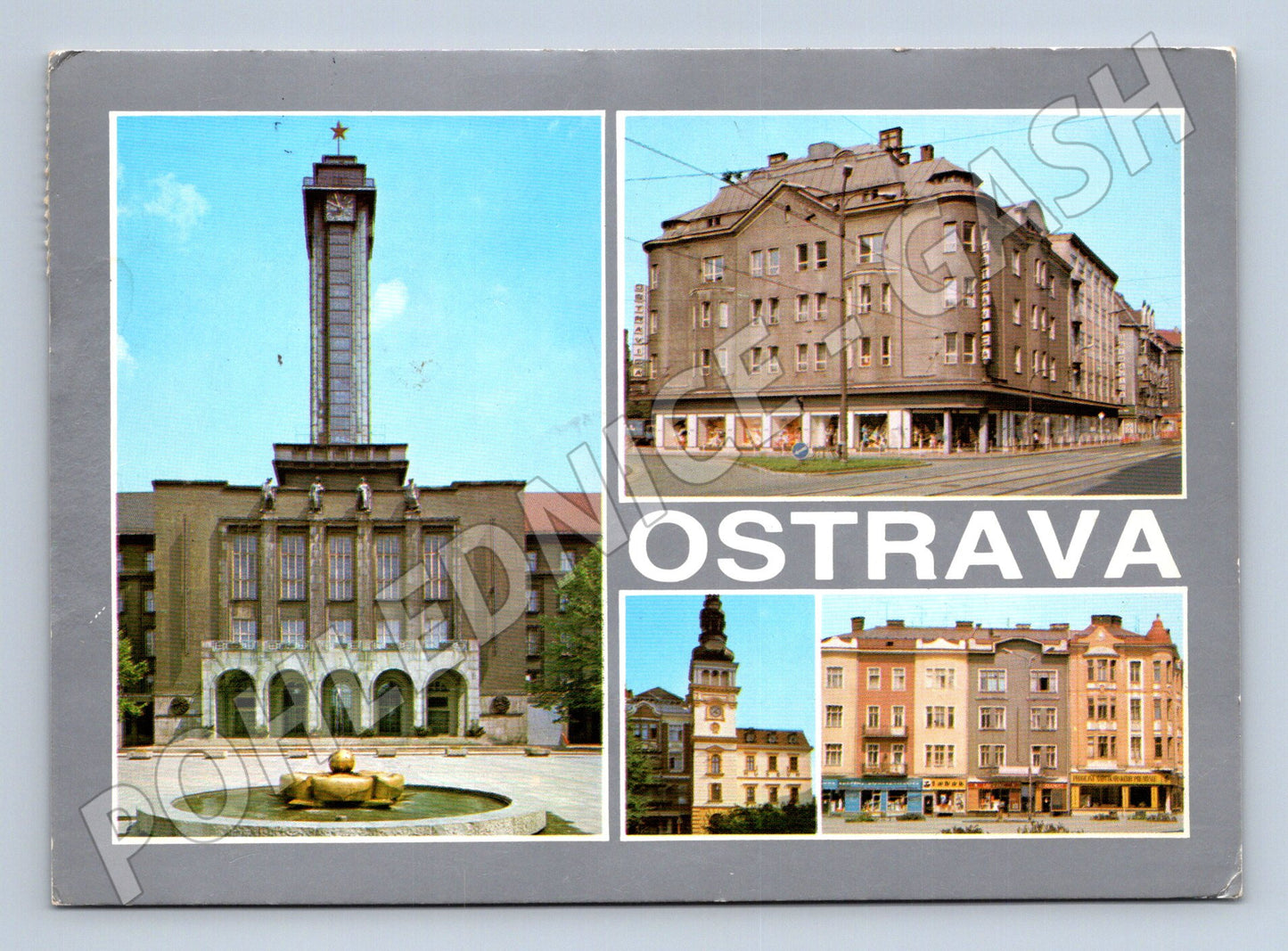 Pohlednice Ostrava Nová radnice, město 1985 (M22724)