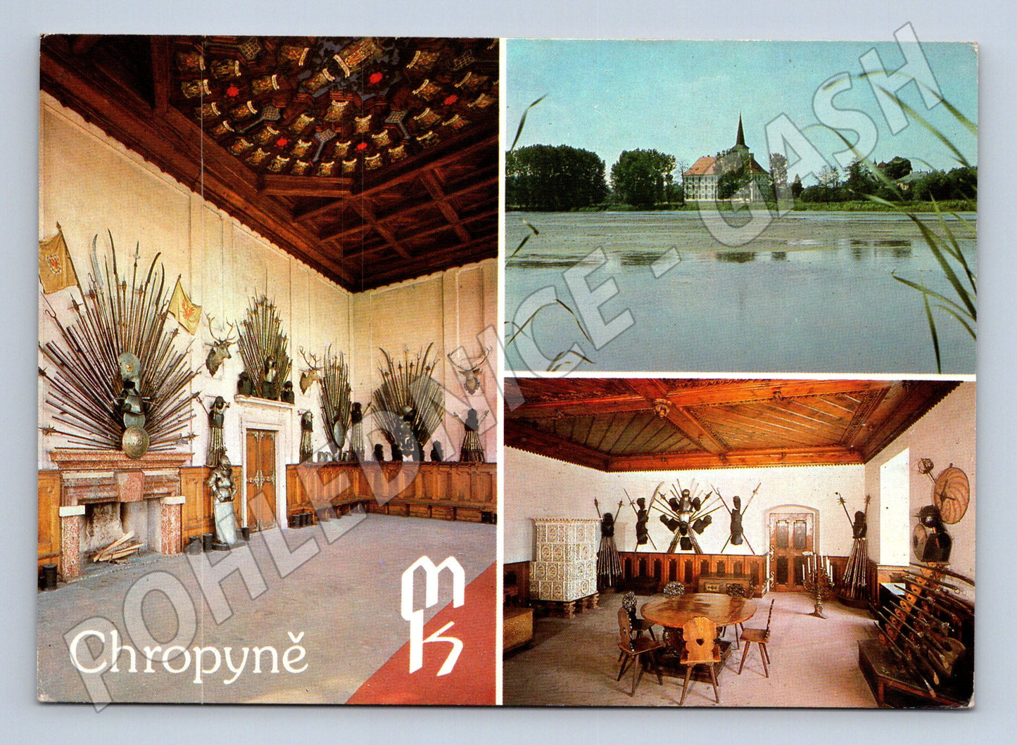Pohlednice Chropyně zámek Rytířský sál Ječmínkova síň (M22725)