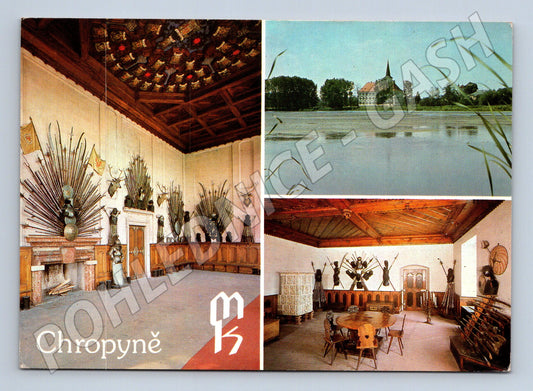 Pohlednice Chropyně zámek Rytířský sál Ječmínkova síň (M22725)