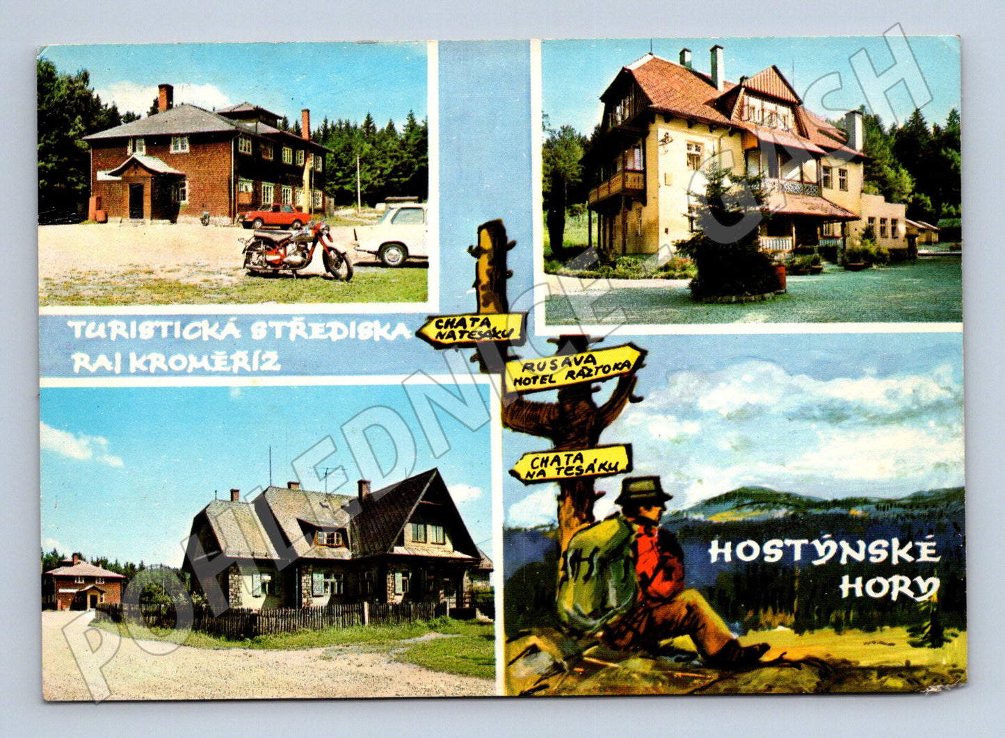 Pohlednice Hostýnské Hory Chaty Rusava 1972 (M22728)