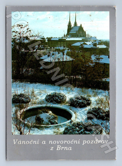 Pohlednice Brno vánoční novoroční pozdrav 1986 (M22741)
