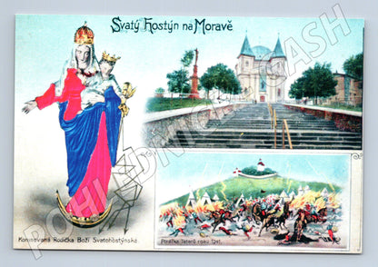 Pohlednice Svatý Hostýn kaple porážka Tatarů (M22743)