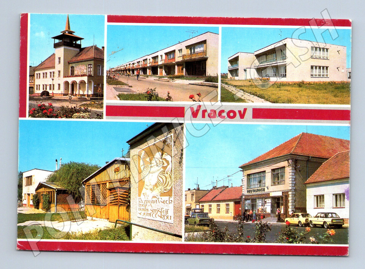 Pohlednice Vracov Novoroční přání koláž 1973 (M22745)
