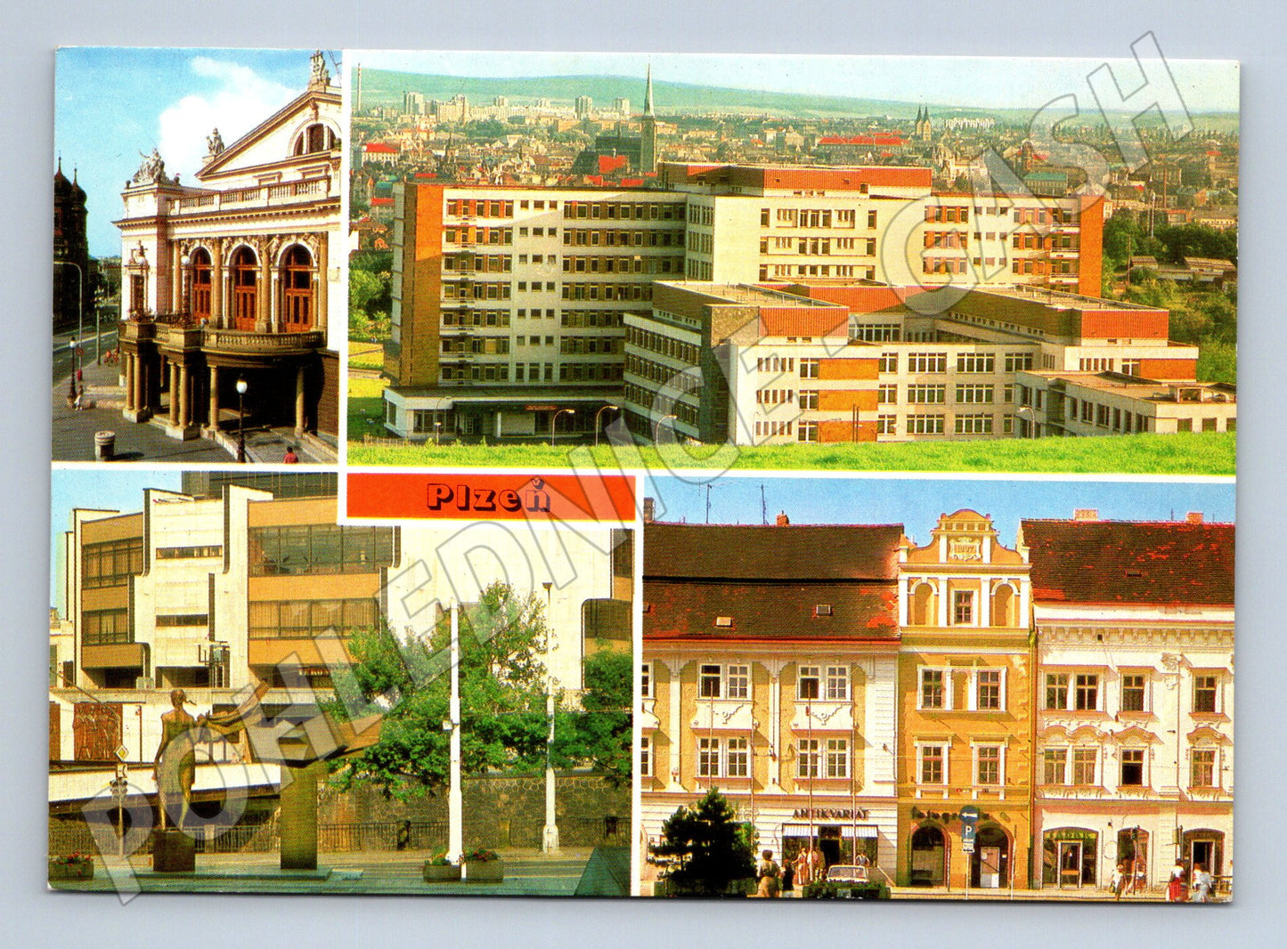 Pohlednice Plzeň budovy panorama (M22747)