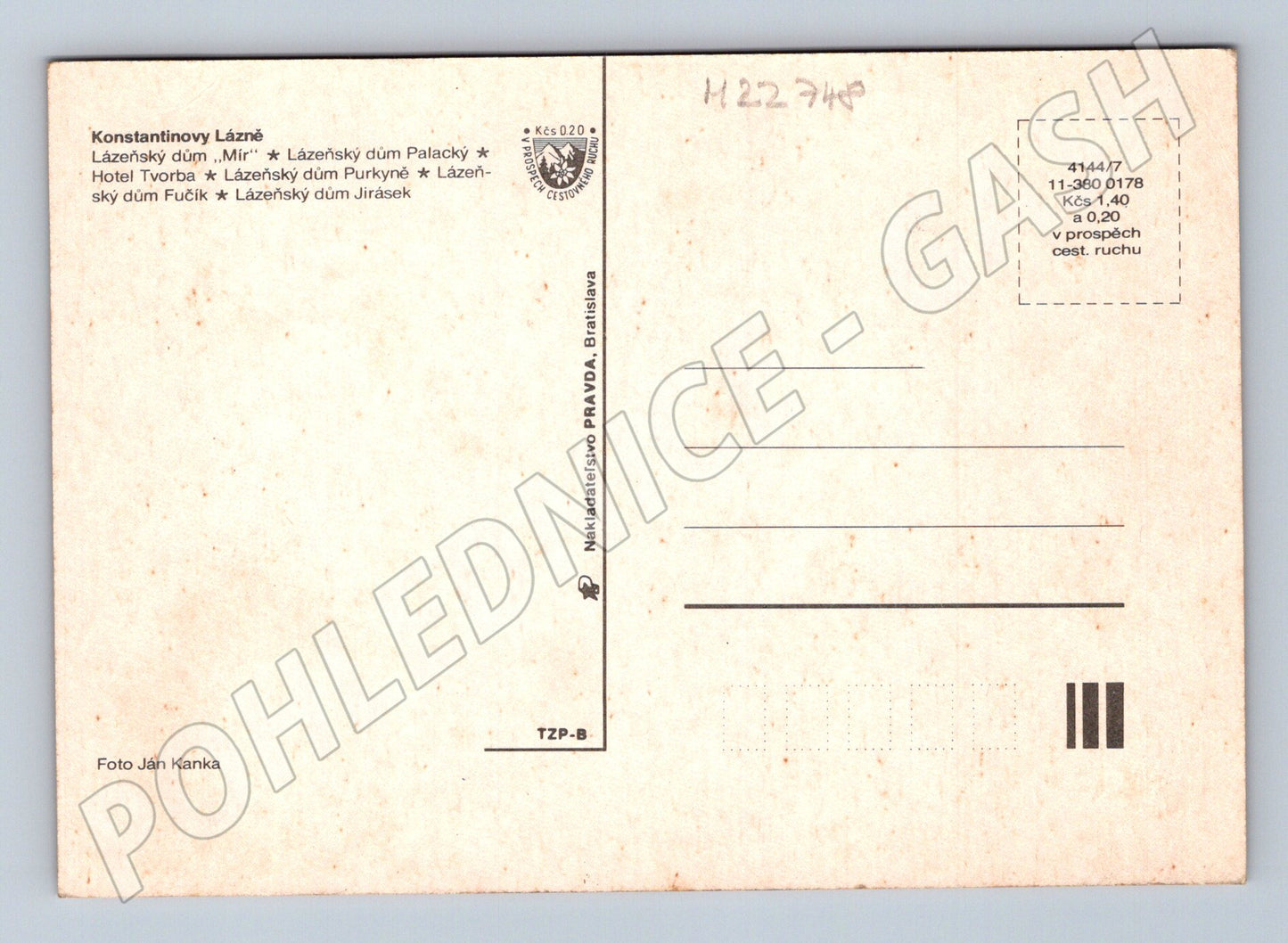 Pohlednice Slovensko Konstantinovy Lázně domy (M22748)