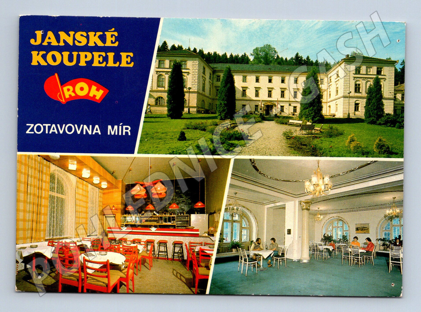 Pohlednice Janské Koupele Zotavovna Mír interiér 1980s (M22754)