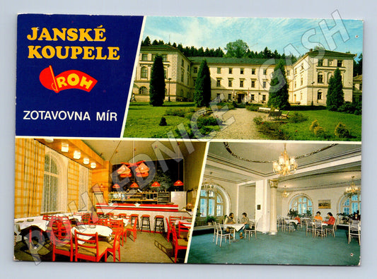 Pohlednice Janské Koupele Zotavovna Mír interiér 1980s (M22754)