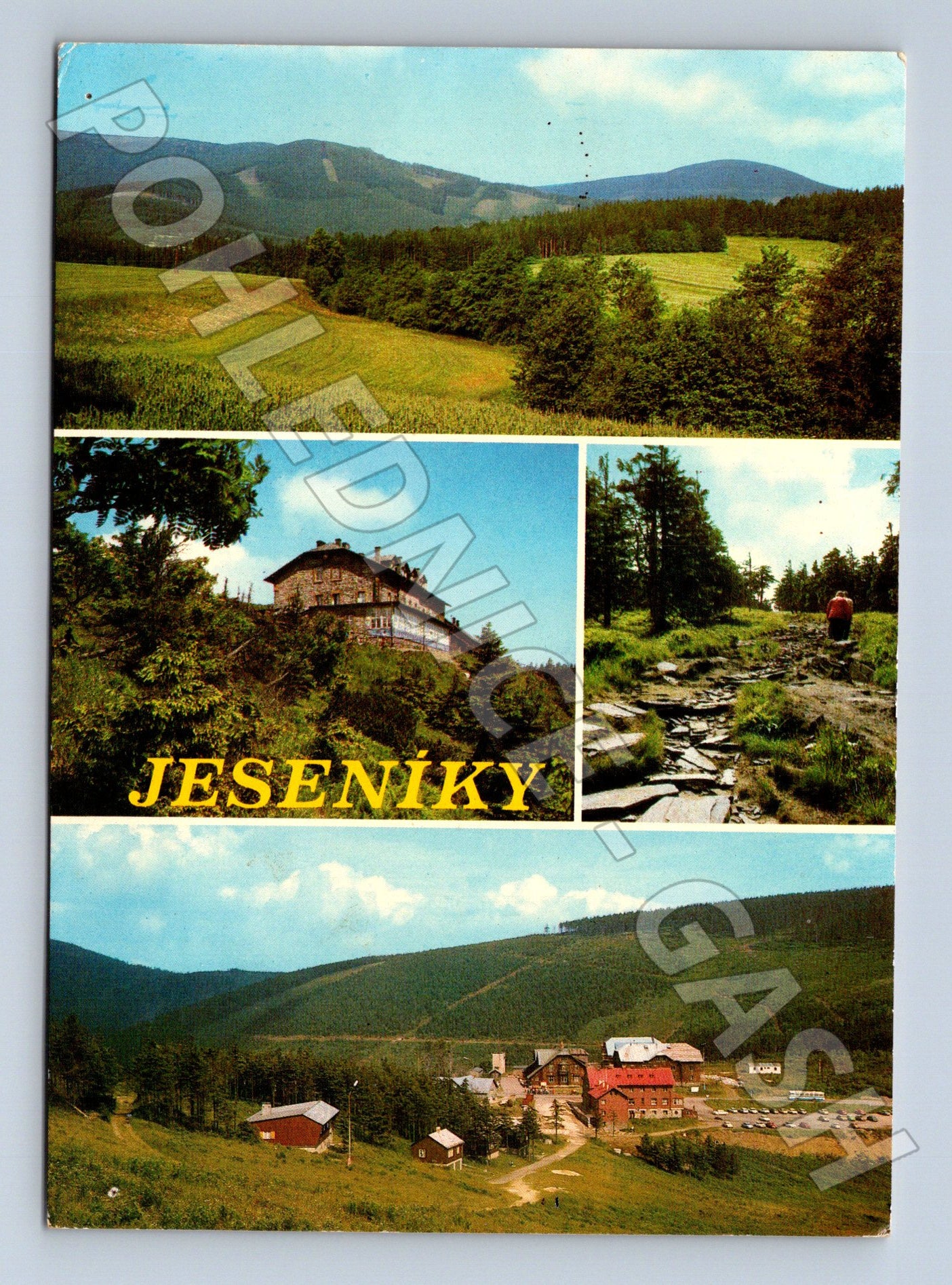 Pohlednice Jeseníky více pohledů 1970 (M22755)