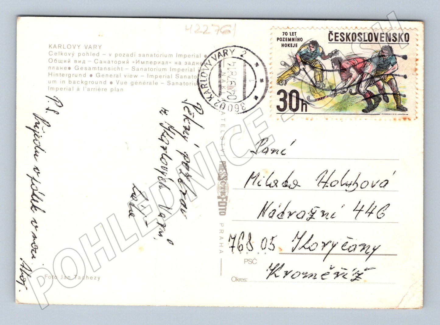 Karlovy Vary celkový pohled Sanatorium Imperial 1980 (M22761)